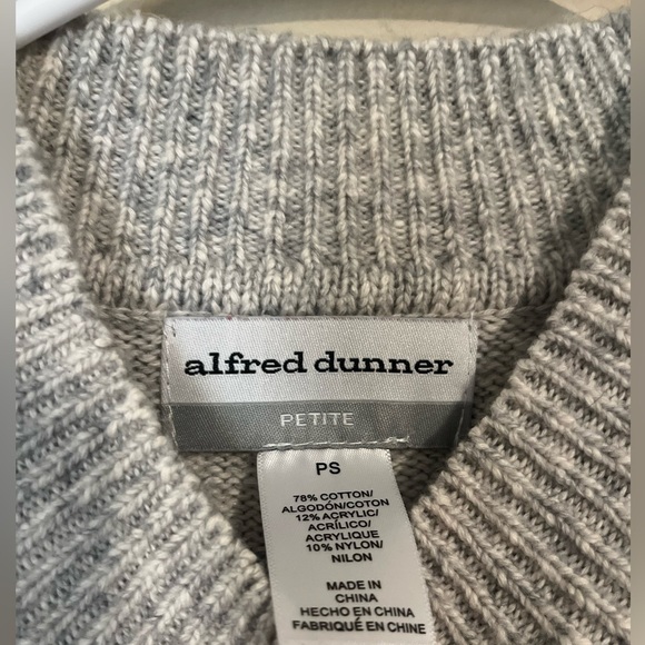 Women’s Alfred Dunner Petite Small Patchwork style Sweater - Picture 2 of 4